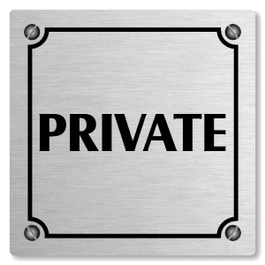 Private, 100x100mm, stříbrná, Kansas